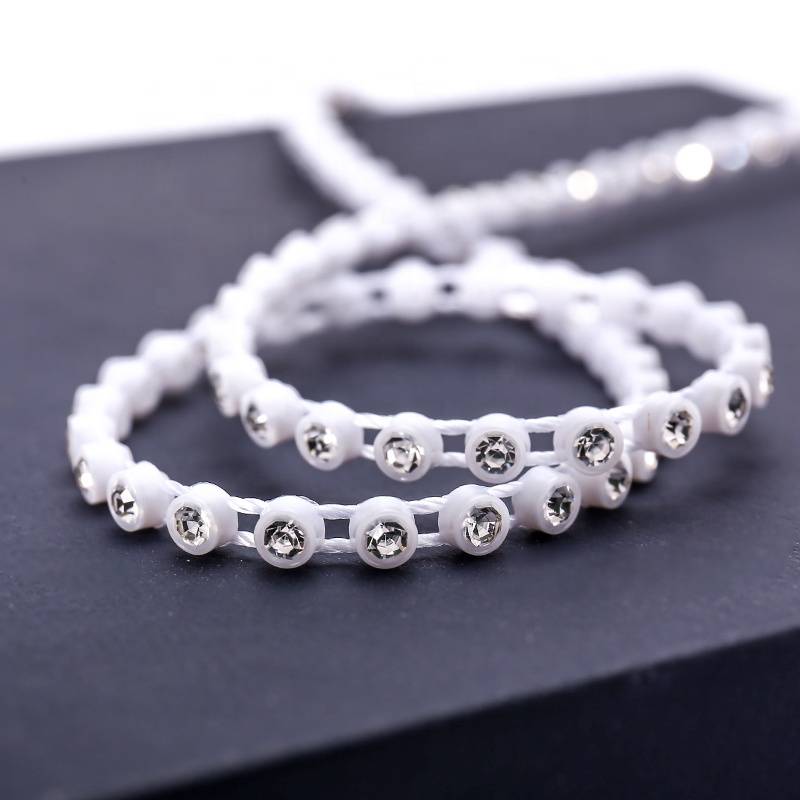 high quality SS6&SS8 rhinestone trimming for clothing decoration