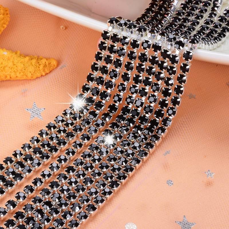 Wholesale Glass Crystal SS8 Cup Chain Rhinestone Trimming for Decorate