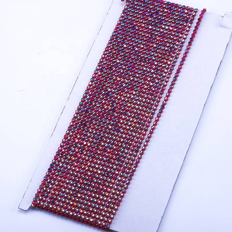 3.1mm Custom and Wholesale Clothing Decoration and Decoration Red Wine Bottom AB Color Rhinestones
