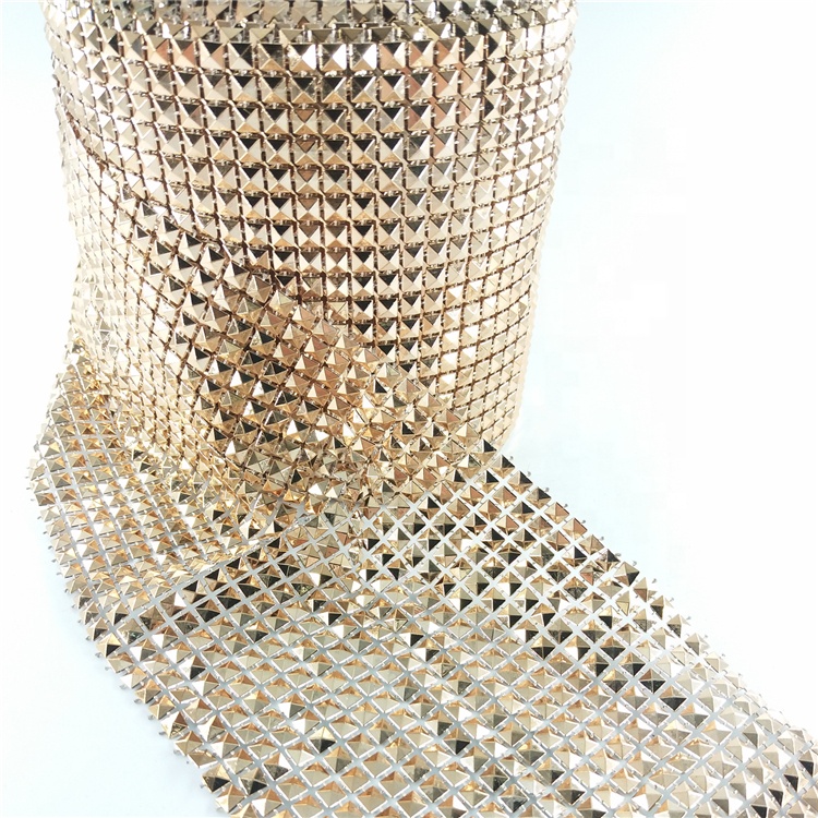 20 rows crystal rhinestone chain trimming  plastic mesh for wedding accessories