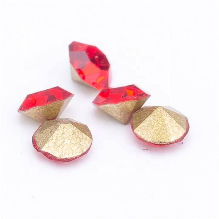 High Quality Lead Shining Glass Chaton Beads for Welding And Plating Crystal Rhinestone