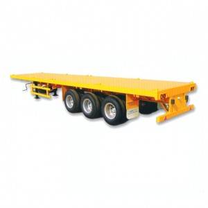 40英尺3轴平板/侧壁/围栏/卡车半挂车，用于集装箱运输