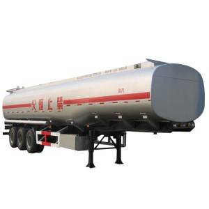 沙特阿拉伯阿美公司使用的批发3轴43CBM铝制油箱拖车
