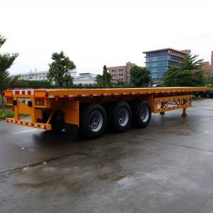 40英尺3轴平板/侧壁/围栏/卡车半拖车用于集装箱运输