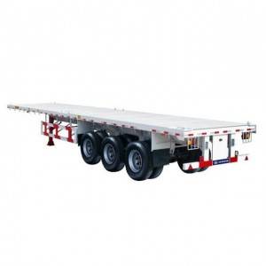 40ft 3 axle flatbed/side wall/fence/truck semi trailers for container transport