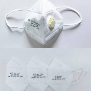 Adjustable disposable FFP2 face mask with valve