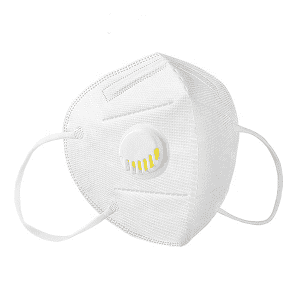 Adjustable disposable FFP2 face mask with valve