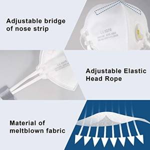 FFP3 Mask 6-Layer Respirator, Folded Mask dust mask protective mask 10 pieces