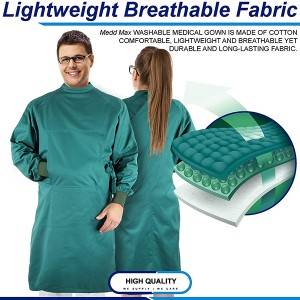 Green surgical gown fabric urology surgical gown  pure cotton surgical gown