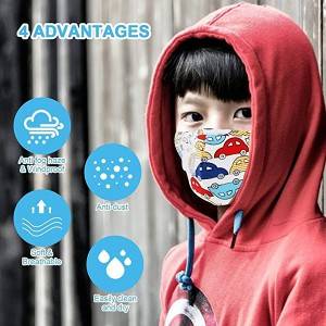 Kids Reusable, Washable Facial Cotton Covering Children Face Shield for Cycling Travel Outdoors