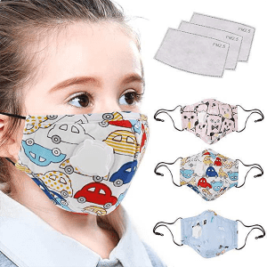 Kids Reusable, Washable Facial Cotton Covering Children Face Shield for Cycling Travel Outdoors