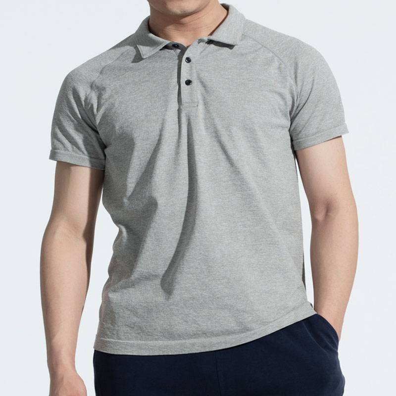Men’s Sports Seamless Short Sleeve Polo Shirt Top Featured Image