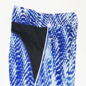 Women’s High Waist Sports Printed Yoga Cropped Pants