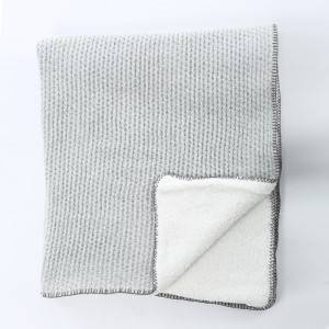 Recycled Acrylic Double-Sided Knitted Blanket