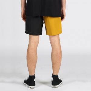 Men’s Color Matching Casual Sports Shorts Beach Pants