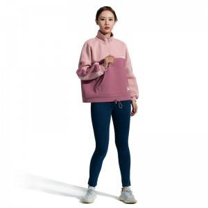Ladies Stand-Up Collar Half Zip Sweatshirt Sweatshirt