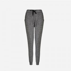 Women’s Gray Knitted Sports Trousers Training Pants Yoga Pants