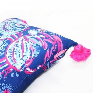 National Style Printed Tassel Pillow