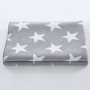 Star Print Grey Blanket