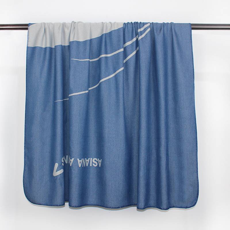 European Style Jacquard Stripe Aviation Blanket Featured Image
