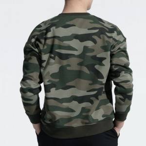 Men’s Sports Camouflage Print Crew Neck Sweater