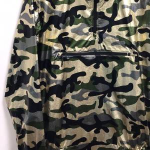 Men’s Bright Gold Camouflage Zipper Sweatshirt Skin Jacket
