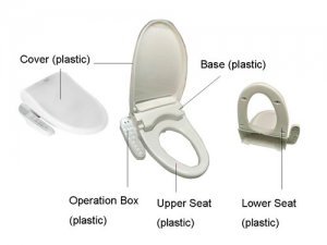 Plastic toilet seat mold