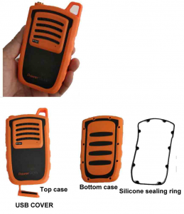 Double-injection waterproof plastic case of intercom walkie-talkie