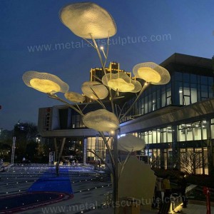 Steel Garden Sculptures with LED light