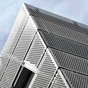 Perforated Metal Cladding Keeps the Building from Weather Damage