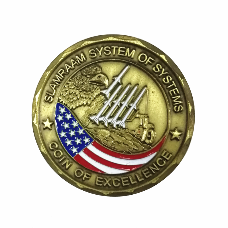 Double-sided Custom Design Soft Enamel Color Antique Gold Plated Coins of Excellence Featured Image