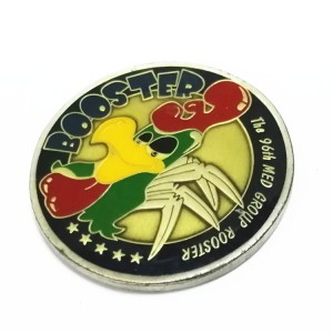 Double-Sided Custom Design Metal Badge Soft Enamel Commemorative Coins with Epoxy Covering