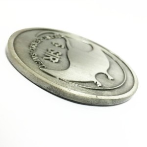Zinc Alloy Die Casting Antique Silver Commemorative Coin 3D Design