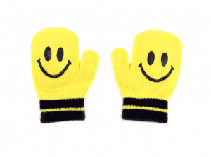 children’s glove with smile face