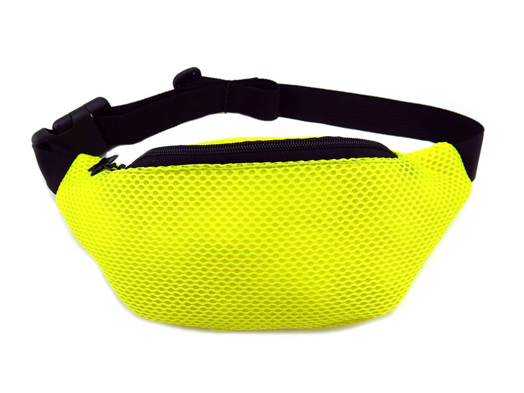 belly bag in neon yellow color and sandwich fabric