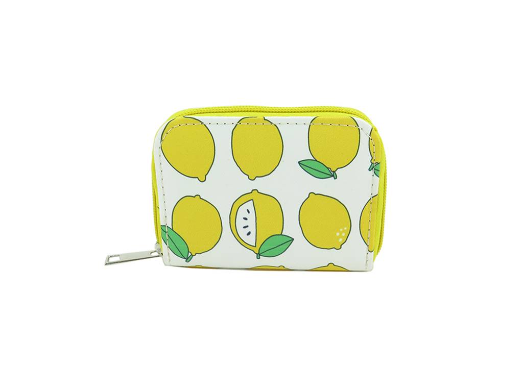 purse with lemon prints