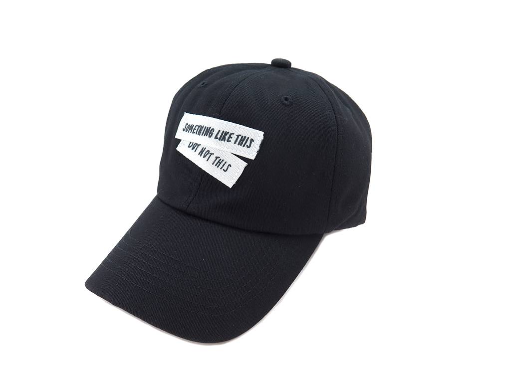 stylish black banner baseball cap