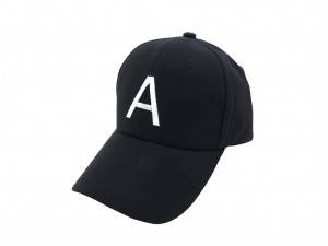 BLACK EMBROIDERY LETTERS BASEBALL CAP