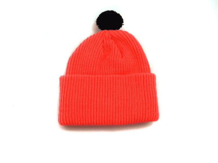 pom-pom knitted hat