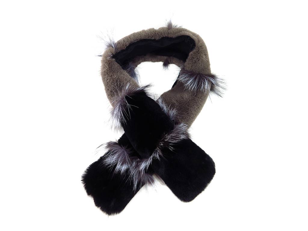 Fashion luxury faux fur winter scarf