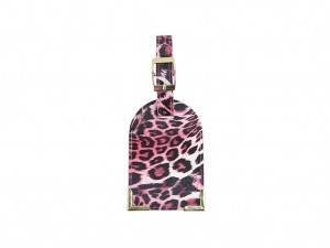 leopard pattern baggage tag