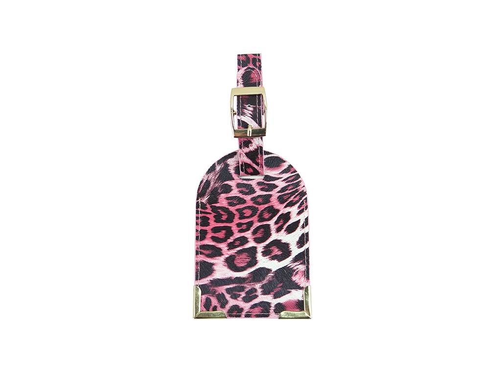 leopard pattern baggage tag