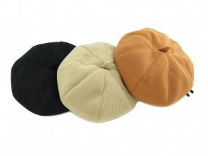 Retro textured corduroy pumpkin hat fashion beret