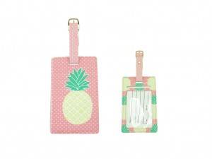 Pineapple design luggage tag