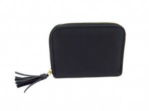 faux leather wallet with tassel puller
