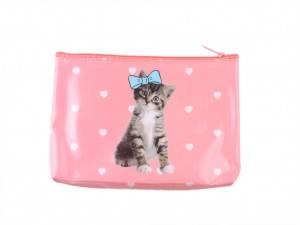 kitten design cosmetic bag