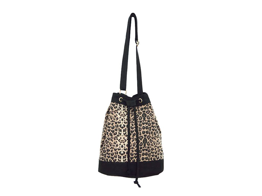 Leopard pattern bucket bag