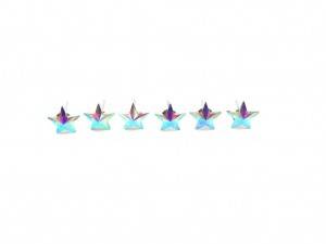 kids’ shiny star earring pins-3 pairs per card