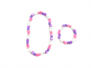 necklace&bracelet set for children with flower pendant