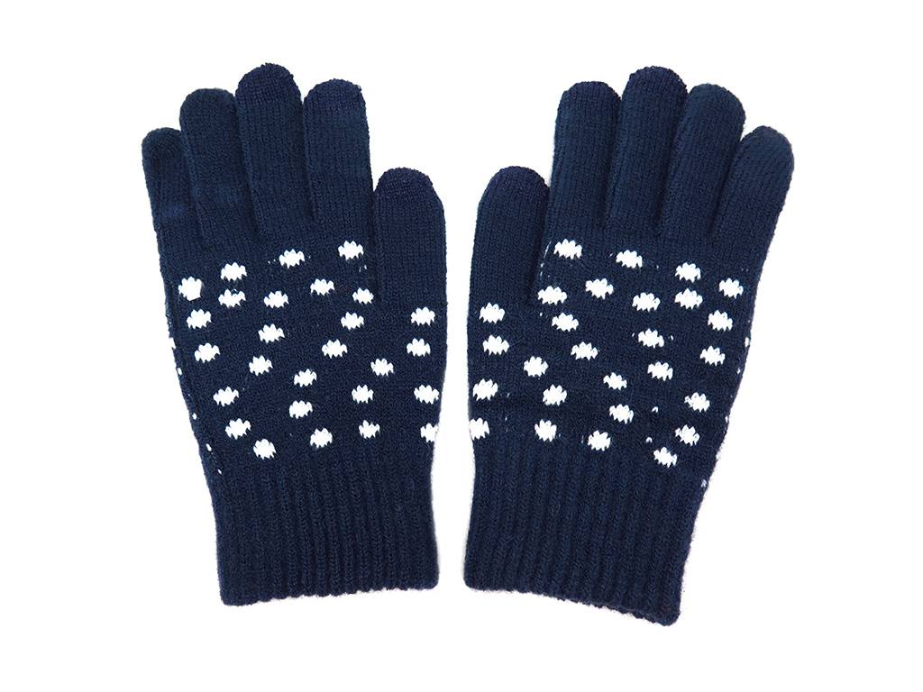 Jacquard knitted gloves